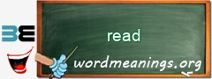 WordMeaning blackboard for read